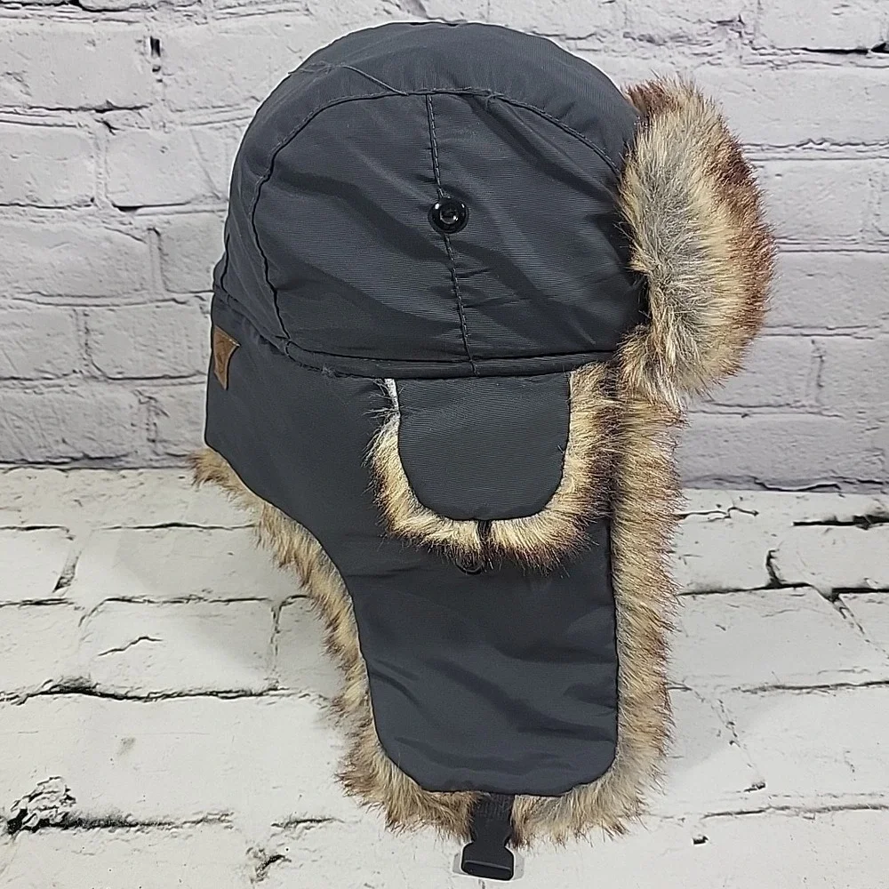 Tough‎ Outfitters Trapper Hat One Size Faux Fur Warm Waterproof Winter Snow Hat